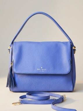 Kate Spade Periwinkle Leather Shoulder Bag with Tassel